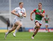 11 June 2022; Daniel Flynn of Kildare in action against Eoghan McLaughlin of Mayo during the GAA Football All-Ireland Senior Championship Round 2 match between Mayo and Kildare at Croke Park in Dublin. Photo by Ray McManus/Sportsfile