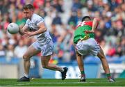 11 June 2022; Jimmy Hyland of Kildare in action against Enda Hession of Mayo during the GAA Football All-Ireland Senior Championship Round 2 match between Mayo and Kildare at Croke Park in Dublin. Photo by Piaras Ó Mídheach/Sportsfile