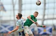 11 June 2022; James McClean of Republic of Ireland in action against Anthony Ralston of Scotland during the UEFA Nations League B group 1 match between Republic of Ireland and Scotland at the Aviva Stadium in Dublin. Photo by Seb Daly/Sportsfile