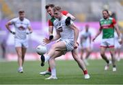 11 June 2022; Daniel Flynn of Kildare in action against Matthew Ruane of Mayo during the GAA Football All-Ireland Senior Championship Round 2 match between Mayo and Kildare at Croke Park in Dublin. Photo by Piaras Ó Mídheach/Sportsfile