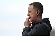 11 June 2022; Derry manager Martin Boyle during the Electric Ireland GAA Football All-Ireland Minor Championship Quarter-Final match between Cork and Derry at MW Hire O'Moore Park in Portlaoise, Laois. Photo by David Fitzgerald/Sportsfile