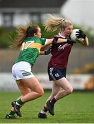11 June 2022; Louise Ward of Galway in action against Paris McCarthy of Kerry during the TG4 All-Ireland Ladies Football Senior Championship Group C - Round 1 match between Kerry and Galway at St Brendan's Park in Birr, Offaly. Photo by Sam Barnes/Sportsfile