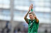 11 June 2022; James McClean of Republic of Ireland after his side's victory in the UEFA Nations League B group 1 match between Republic of Ireland and Scotland at the Aviva Stadium in Dublin. Photo by Seb Daly/Sportsfile