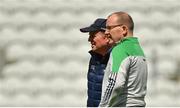 12 June 2022; Cork interim manager John Cleary with Limerick manager Billy Lee before the GAA Football All-Ireland Senior Championship Round 2 match between between Cork and Limerick at Páirc Ui Chaoimh in Cork. Photo by Eóin Noonan/Sportsfile