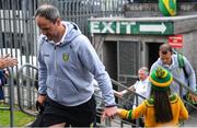 12 June 2022; Michael Murphy of Donegal and Donegal supporter Cassie Rose Melly before the GAA Football All-Ireland Senior Championship Round 2 match between between Donegal and Armagh at St Tiernach's Park in Clones, Monaghan. Photo by Ramsey Cardy/Sportsfile