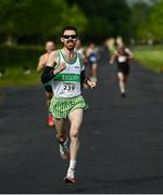 12 June 2022; Dylan O'Brien of Raheny Shamrock AC, Dublin, during the Irish Runner 5 Mile incorporating the AAI National 5 Mile Championships at Phoenix Park in Dublin. Photo by Sam Barnes/Sportsfile