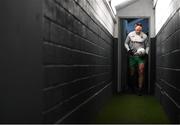 12 June 2022; Donegal captain Michael Murphy leads his side out before the GAA Football All-Ireland Senior Championship Round 2 match between between Donegal and Armagh at St Tiernach's Park in Clones, Monaghan. Photo by Ramsey Cardy/Sportsfile