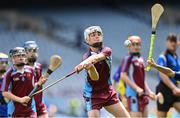 8 June 2022; Shane Bollard of St Fiachra's NS Beamount in action against St Patrick's BNS Drumcondra in the Corn FODH final during the Allianz Cumann na mBunscoil Hurling Finals in Croke Park, Dublin. Over 2,800 schools and 200,000 students are set to compete in the primary schools competition this year with finals taking place across the country. Allianz and Cumann na mBunscol are also gifting 500 footballs, 200 hurleys and 200 sliotars to schools across the country to welcome Ukrainian students into our national games and local communities. Photo by Piaras Ó Mídheach/Sportsfile