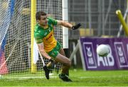 12 June 2022; Caolan McGonagle of Donegal fails to save a penalty from Armagh's Rian O'Neill during the GAA Football All-Ireland Senior Championship Round 2 match between between Donegal and Armagh at St Tiernach's Park in Clones, Monaghan. Photo by Seb Daly/Sportsfile