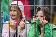 5 June 2022; Clare supporters watch from the terrace during the Munster GAA Hurling Senior Championship Final match between Limerick and Clare at FBD Semple Stadium in Thurles, Tipperary. Photo by Brendan Moran/Sportsfile