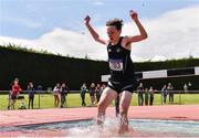4 June 2022; Ben Acheson of Campbell College Belfast, competing in the intermediate boys 1500m steeplechase at the Irish Life Health All Ireland Schools Track and Field Championships at Tullamore in Offaly. Photo by Sam Barnes/Sportsfile