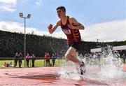 4 June 2022; Billy Coogan of Kilkenny CBS, competing in the intermediate boys 1500m steeplechase at the Irish Life Health All Ireland Schools Track and Field Championships at Tullamore in Offaly. Photo by Sam Barnes/Sportsfile