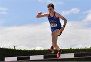 4 June 2022; Daire O'Donnell of Cashel CS, Tipperary, competing in the intermediate boys 1500m steeplechase at the Irish Life Health All Ireland Schools Track and Field Championships at Tullamore in Offaly. Photo by Sam Barnes/Sportsfile