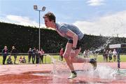 4 June 2022; Odhran Smith of Our Ladys Castleblayney, Monaghan, competing in the intermediate boys 1500m steeplechase at the Irish Life Health All Ireland Schools Track and Field Championships at Tullamore in Offaly. Photo by Sam Barnes/Sportsfile