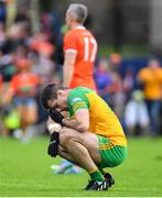 12 June 2022; Caolan McGonagle of Donegal after his side's defeat in the GAA Football All-Ireland Senior Championship Round 2 match between between Donegal and Armagh at St Tiernach's Park in Clones, Monaghan. Photo by Ramsey Cardy/Sportsfile