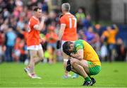 12 June 2022; Caolan McGonagle of Donegal after his side's defeat in the GAA Football All-Ireland Senior Championship Round 2 match between between Donegal and Armagh at St Tiernach's Park in Clones, Monaghan. Photo by Ramsey Cardy/Sportsfile