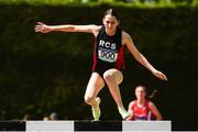 4 June 2022; Amy Greene of Rosses CS Dungloe, Donegal, on her way to winning the senior girls 1500m steeplechase at the Irish Life Health All Ireland Schools Track and Field Championships at Tullamore in Offaly. Photo by Sam Barnes/Sportsfile