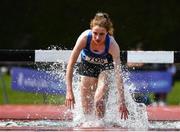 4 June 2022; Ellen Cunneen of St Marys Nenagh, Tipperary, competing in the senior girls 1500m steeplechase at the Irish Life Health All Ireland Schools Track and Field Championships at Tullamore in Offaly. Photo by Sam Barnes/Sportsfile