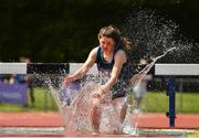 4 June 2022; Cara McNally of Lusk CC, Dublin, competing in the senior girls 1500m steeplechase at the Irish Life Health All Ireland Schools Track and Field Championships at Tullamore in Offaly. Photo by Sam Barnes/Sportsfile