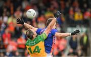 12 June 2022; Michael Murphy of Donegal in action against Armagh goalkeeper Ethan Rafferty during the GAA Football All-Ireland Senior Championship Round 2 match between between Donegal and Armagh at St Tiernach's Park in Clones, Monaghan. Photo by Seb Daly/Sportsfile