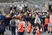 12 June 2022; Supporters queue for the Pat McGrane stand before the GAA Football All-Ireland Senior Championship Round 2 match between between Donegal and Armagh at St Tiernach's Park in Clones, Monaghan. Photo by Ramsey Cardy/Sportsfile