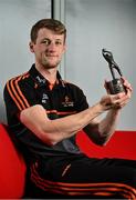 13 June 2022; PwC GAA/GPA Player of the Month for May in football, Brendan Rogers of Derry, with his award at PwC HQ in Dublin. Photo by Sam Barnes/Sportsfile