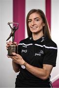 13 June 2022; PwC GPA Player of the Month for May in camogie, Lorraine Bray of Waterford, with her award at PwC HQ in Dublin. Photo by Sam Barnes/Sportsfile