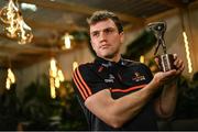 13 June 2022; PwC GAA/GPA Player of the Month for May in hurling, Shane O’Donnell of Clare, with his award at PwC HQ in Dublin. Photo by Sam Barnes/Sportsfile