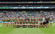 11 June 2022; The Mayo squad before the GAA Football All-Ireland Senior Championship Round 2 match between Mayo and Kildare at Croke Park in Dublin. Photo by Ray McManus/Sportsfile
