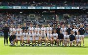 11 June 2022; The Kildare squad before the GAA Football All-Ireland Senior Championship Round 2 match between Mayo and Kildare at Croke Park in Dublin. Photo by Ray McManus/Sportsfile