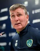 13 June 2022; Manager Stephen Kenny during a Republic of Ireland press conference at LKS Stadium in Lodz, Poland. Photo by Stephen McCarthy/Sportsfile