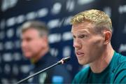 13 June 2022; James McClean during a Republic of Ireland press conference at LKS Stadium in Lodz, Poland. Photo by Stephen McCarthy/Sportsfile