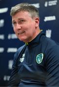13 June 2022; Manager Stephen Kenny during a Republic of Ireland press conference at LKS Stadium in Lodz, Poland. Photo by Stephen McCarthy/Sportsfile