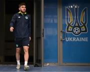 13 June 2022; Ryan Manning arrives for a Republic of Ireland training session at LKS Stadium in Lodz, Poland. Photo by Stephen McCarthy/Sportsfile