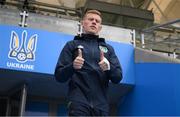 13 June 2022; James McClean arrives for a Republic of Ireland training session at LKS Stadium in Lodz, Poland. Photo by Stephen McCarthy/Sportsfile