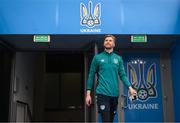 13 June 2022; Goalkeeper Caoimhin Kelleher arrives for a Republic of Ireland training session at LKS Stadium in Lodz, Poland. Photo by Stephen McCarthy/Sportsfile