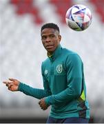 13 June 2022; Chiedozie Ogbene during a Republic of Ireland training session at LKS Stadium in Lodz, Poland. Photo by Stephen McCarthy/Sportsfile