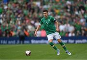 11 June 2022; John Egan of Republic of Ireland during the UEFA Nations League B group 1 match between Republic of Ireland and Scotland at the Aviva Stadium in Dublin. Photo by Stephen McCarthy/Sportsfile