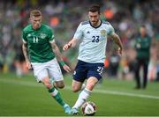 11 June 2022; Anthony Ralston of Scotland in action against James McClean of Republic of Ireland during the UEFA Nations League B group 1 match between Republic of Ireland and Scotland at the Aviva Stadium in Dublin. Photo by Stephen McCarthy/Sportsfile