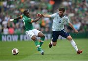 11 June 2022; Grant Hanley of Scotland in action against Michael Obafemi of Republic of Ireland during the UEFA Nations League B group 1 match between Republic of Ireland and Scotland at the Aviva Stadium in Dublin. Photo by Stephen McCarthy/Sportsfile