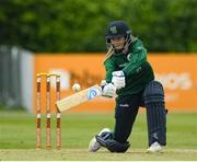 14 June 2022; Georgina Dempsey of Ireland batting during the Women's one day international match between Ireland and South Africa at Clontarf Cricket Club in Dublin. Photo by George Tewkesbury/Sportsfile