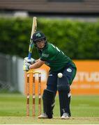 14 June 2022; Alana Dalzell of Ireland batting during the Women's one day international match between Ireland and South Africa at Clontarf Cricket Club in Dublin. Photo by George Tewkesbury/Sportsfile