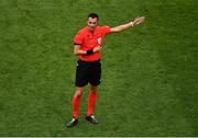 11 June 2022; Referee Marco Di Bello during the UEFA Nations League B group 1 match between Republic of Ireland and Scotland at the Aviva Stadium in Dublin. Photo by Ben McShane/Sportsfile