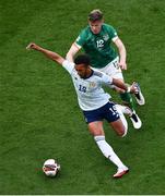 11 June 2022; Jacob Brown of Scotland and Nathan Collins of Republic of Ireland during the UEFA Nations League B group 1 match between Republic of Ireland and Scotland at the Aviva Stadium in Dublin. Photo by Ben McShane/Sportsfile