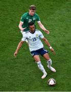 11 June 2022; Jacob Brown of Scotland and Nathan Collins of Republic of Ireland during the UEFA Nations League B group 1 match between Republic of Ireland and Scotland at the Aviva Stadium in Dublin. Photo by Ben McShane/Sportsfile