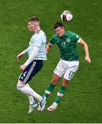 11 June 2022; Scott McTominay of Scotland and Jason Knight of Republic of Ireland during the UEFA Nations League B group 1 match between Republic of Ireland and Scotland at the Aviva Stadium in Dublin. Photo by Ben McShane/Sportsfile
