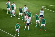 11 June 2022; Players of both side's await the delivery of a free kick during the UEFA Nations League B group 1 match between Republic of Ireland and Scotland at the Aviva Stadium in Dublin. Photo by Ben McShane/Sportsfile