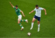 11 June 2022; John McGinn of Scotland and Jason Knight of Republic of Ireland during the UEFA Nations League B group 1 match between Republic of Ireland and Scotland at the Aviva Stadium in Dublin. Photo by Ben McShane/Sportsfile