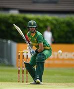 14 June 2022; Laura Wolvaardt of South Africa batting during the Women's one day international match between Ireland and South Africa at Clontarf Cricket Club in Dublin. Photo by George Tewkesbury/Sportsfile