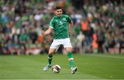 11 June 2022; John Egan of Republic of Ireland during the UEFA Nations League B group 1 match between Republic of Ireland and Scotland at the Aviva Stadium in Dublin. Photo by Stephen McCarthy/Sportsfile